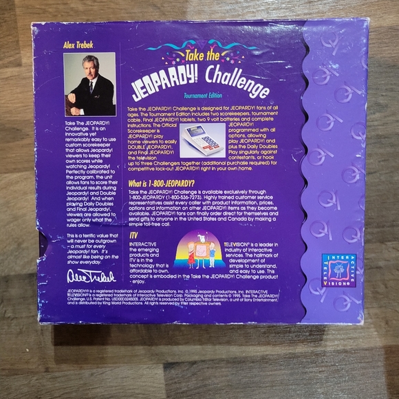 Vintage Interactive Television Electronic Game Jeopardy! Challenge - Tournament - Picture 2 of 8